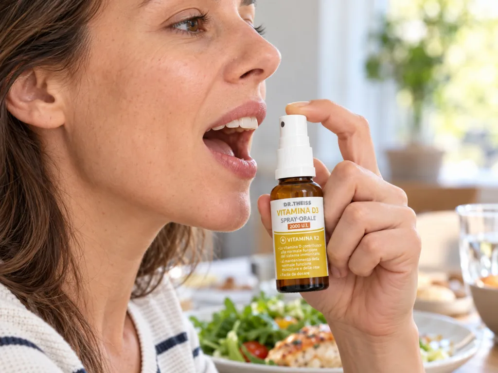 Modo d'uso: Vitamina D3 + K2 Spray Orale - integratore alimentare