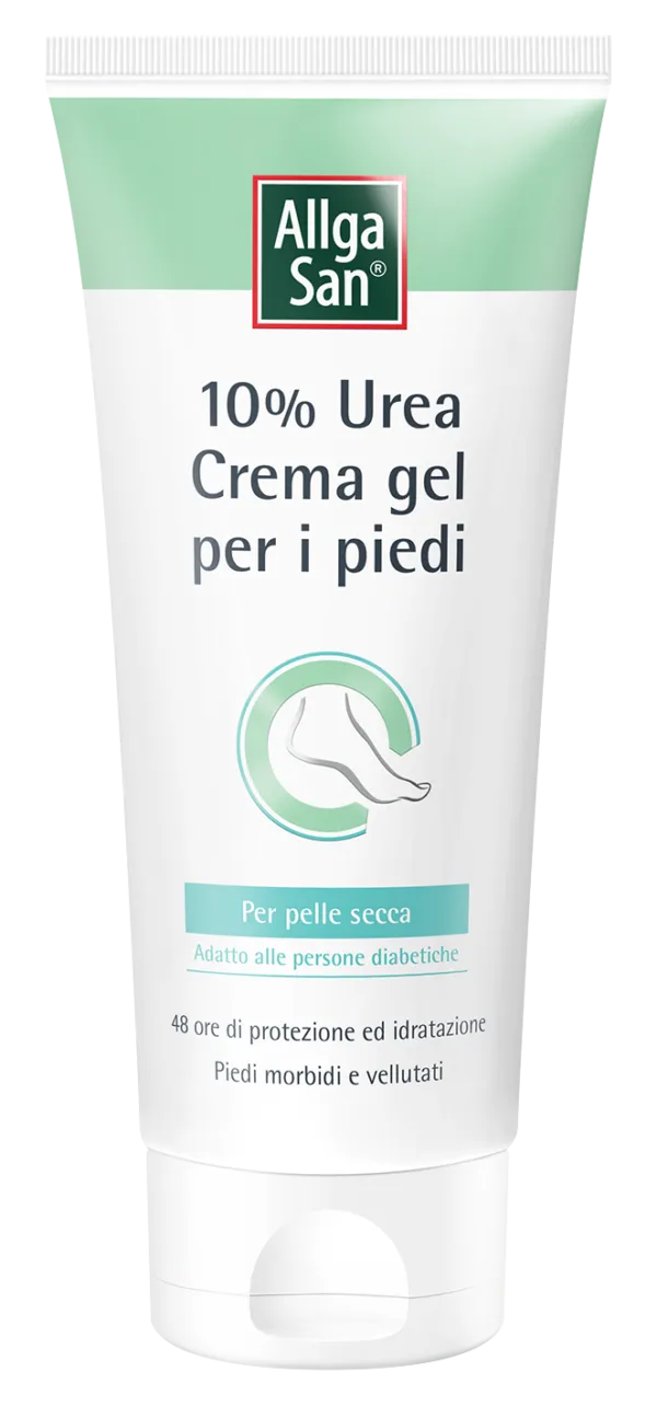 AllgaSan Crema gel per i piedi 10% di urea