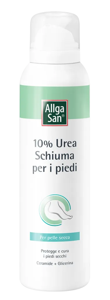 AllgaSan Schiuma per i piedi 10% di urea 150 ml