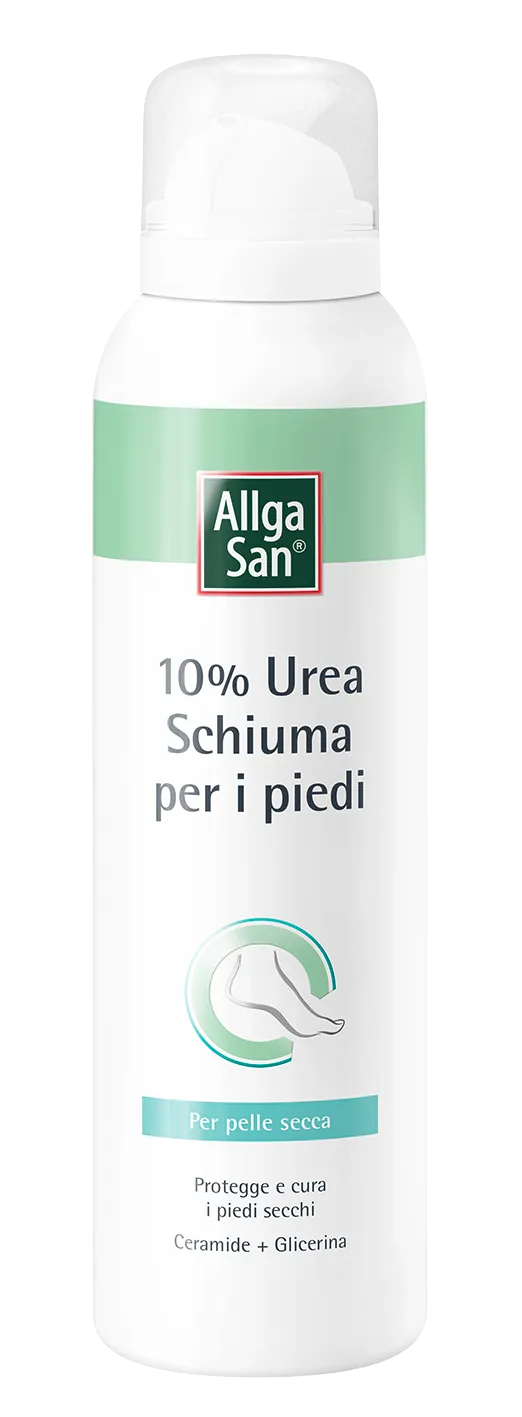 AllgaSan Schiuma per i piedi 10% di urea 150 ml